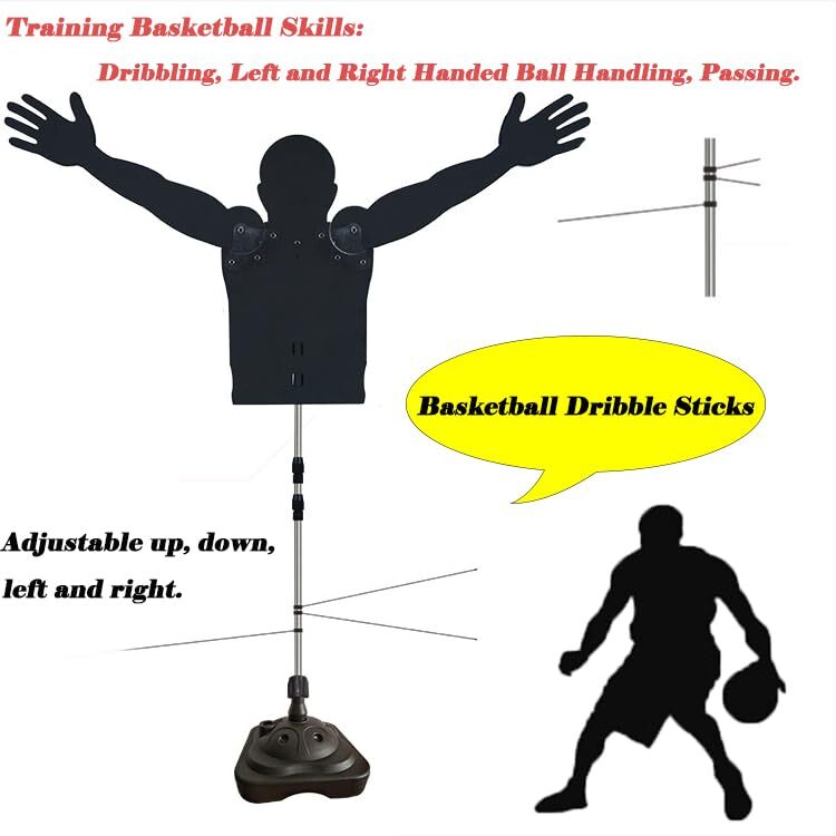 Basketball Dummy Defender Trainer, Height Adjustable Practice Defensive
