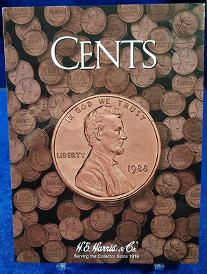 H.E. Harris Cents Plain (No Date) Coin Folder, Album Book #2676