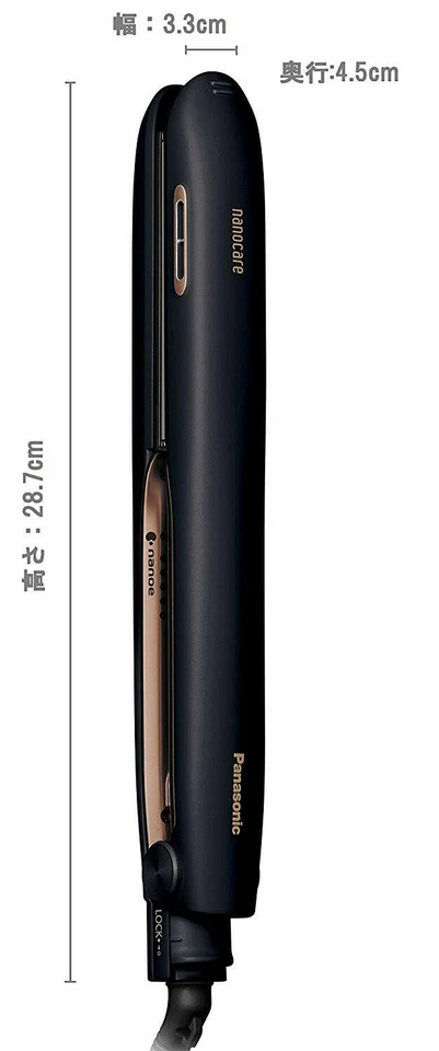 Plancha de pelo Panasonic EH-HS99-K para nanocare recto 240V negra Japón envío gratuito nueva Foto 3 de 4