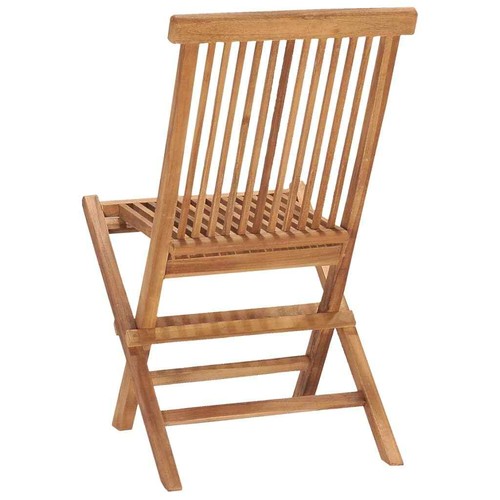 NNEVL 3 Piece Folding Outdoor Dining Set Solid Wood Teak - Picture 8 of 10