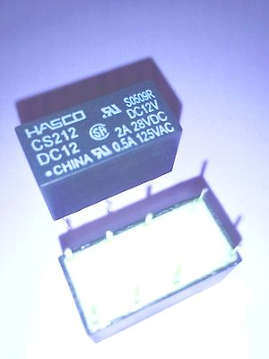 HASCO DPDT CS212DC12  HI-SENSITIVITY DIP RELAY 10pcs.