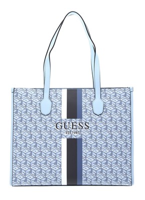 GUESS Silvana Girlfriend Tote Shopper Tasche Ice Blue Logo