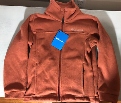 NWT COLUMBIA Unisex Happy Monster Hill Fleece Jacket Size XS 6/7 Orange 