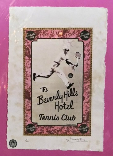 The Beverly Hills Hotel, Tennis Club, Print, 22'x 15'x Signed Fairchild Paris - 第 6/12 張圖片