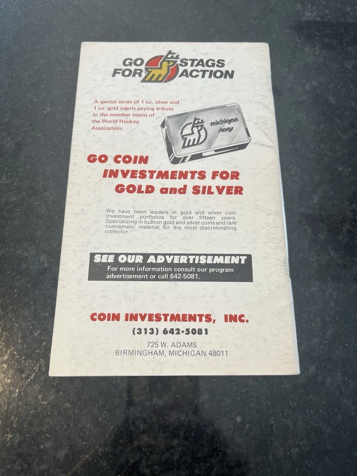 Vintage 1974-75 Michigan Stags Ice Hockey Media Press Guide - Image 2 of 2