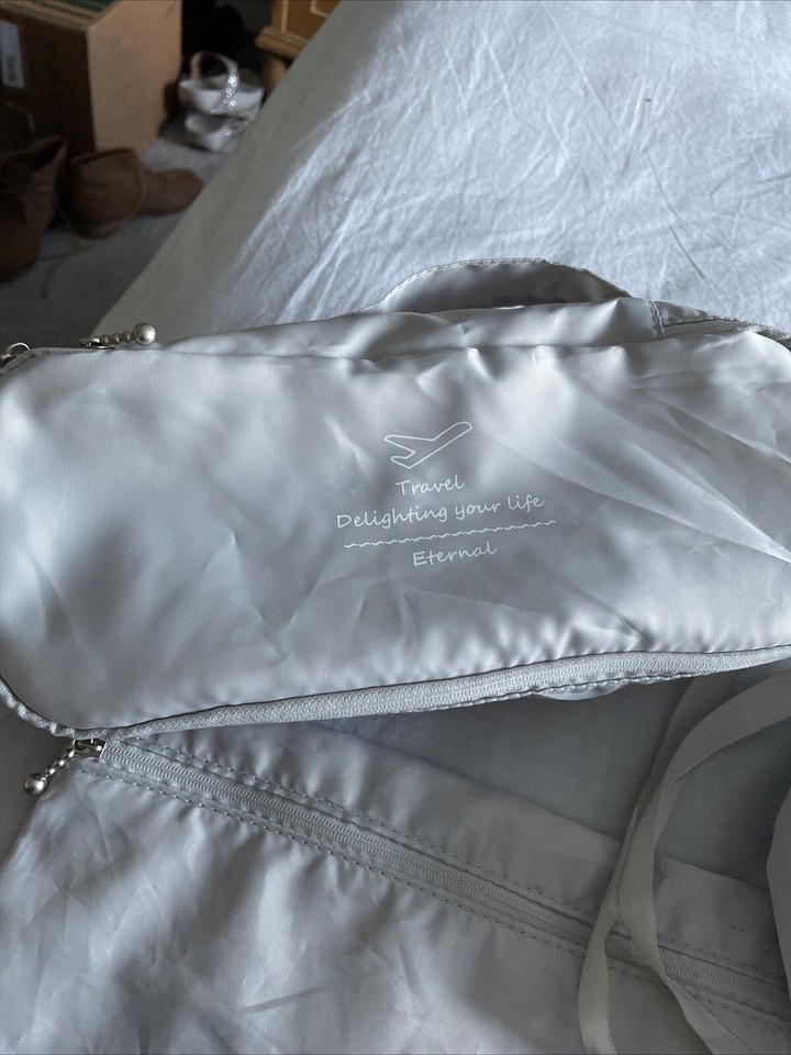 3 Pieces Organiser Set Grey Travel Bags soft eBay