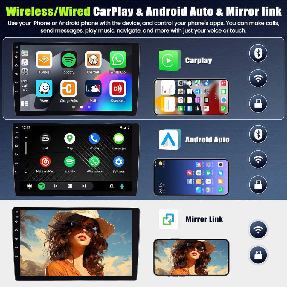 8-Kern 4+64GB Android 15 Autoradio GPS Carplay Für Opel Vivaro B Renault Trafic - Bild 3 von 4