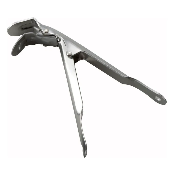 Pizza Pan Gripper Deep Dish Self Locking Clamp Stainless Steel Silver