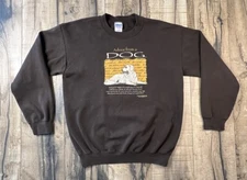 Vintage Advice from Dog Sweatshirt Medium  Unisex Y2K Paws Lab Puppy Canine .