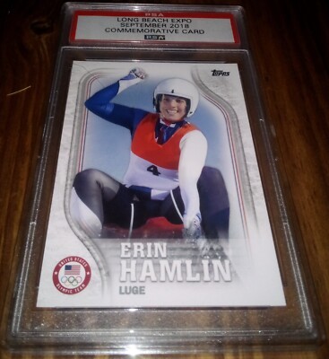 Erin Hamlin PSA Sealed Olympic Long Beach Expo September 2018 Commemorative