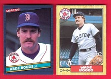Wade Boggs Lot (W) 1986 Leaf #168 & 1987 O-Pee-Chee #150 MINT