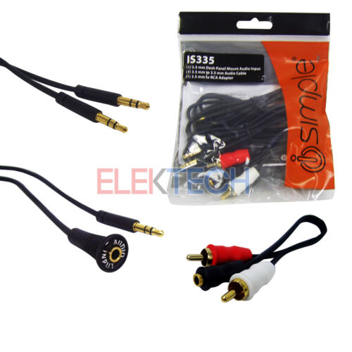 iSimple IS335 Car Audio Adapter Dash Mountable Auxiliary 3.5mm Jack Input to RCA - Photo 1/5