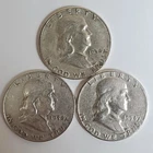 1954 P,D,S Franklin Half Dollars 90% SILVER (3 Coin Set) **Exact Coins** #00-37