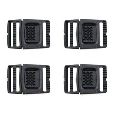 4pcs 3/4" 20mm Black Plastic Side Release Center Buckles Clips Backpack Stra...