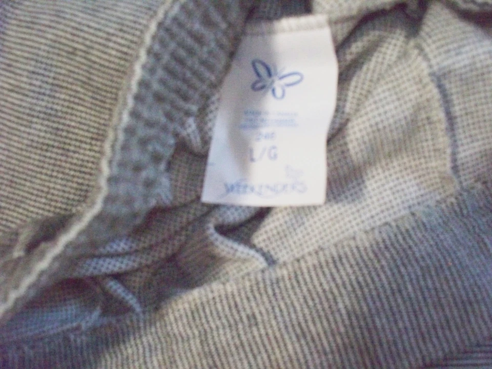 Calças Houndstooth Weekenders Vintage para Mulheres Tamanho L Feito no Canadá - Imagem 3 de 3