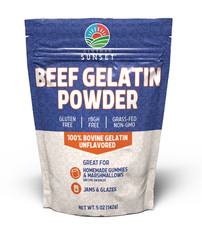 Divided Sunset, Unflavored Beef Gelatin Powder, 5 oz 142 g , Free Shipping....