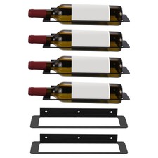 6PACK Wine Rack Wall Mounted Wine Bottle Holder Display Rack Home Kitchen Bar