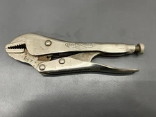 (B) VINTAGE PETERSEN DEWITT NO. 7 PRE-LEVER STRAIGHT LOCKING PLIERS 1942 PAT.