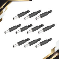 10 Pcs 5.5mm x 2.1mm Straight Male DC Power Jack Solder Connector Adapters