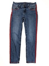 Kut from the Kloth Slim Fit Taper Embroidered Blue Stretch Denim Women's Size 4S