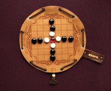 Hnefatafl Magpie Viking Chess gioco da tavolo storico in astuccio ecopelle verde