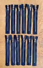 LOT 12 Vintage TALON USA 1 Brass Zippers 5.75" #3 Closed End Black NOS Lock Pull