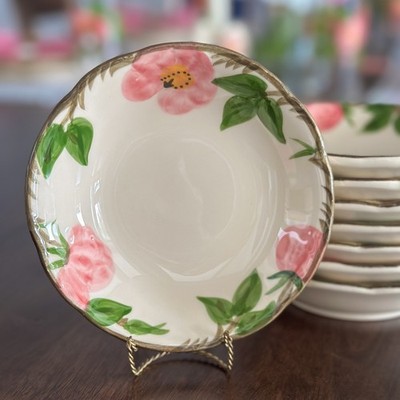 Franciscan Desert Rose Fruit Berry Dessert Bowl 5.25'' USA Flying F Mark