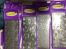 40 Pkgs  StickerKING STICKERS  Silver color  multi designs New Scrapbooks/Craft