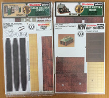 OO gauge Builder Plus 5 x 2nd quality card building kits ( Lot C )