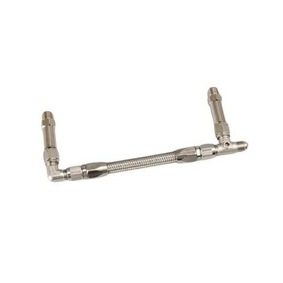 Summit Fuel Line Dual Feed Braided Stainless Nickel Plated Alum -8AN fits Summit