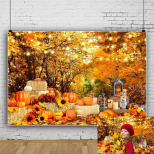 Fall Forest Scenery Backdrop for Photography 7x5ft Autumn Landscape Thanksgiving