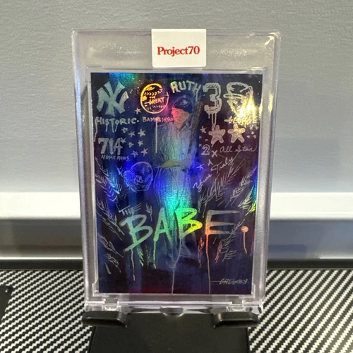 2021 Topps Project 70 Card #471 Babe Ruth 2021 by Gregory Siff Rainbow Foil /70
