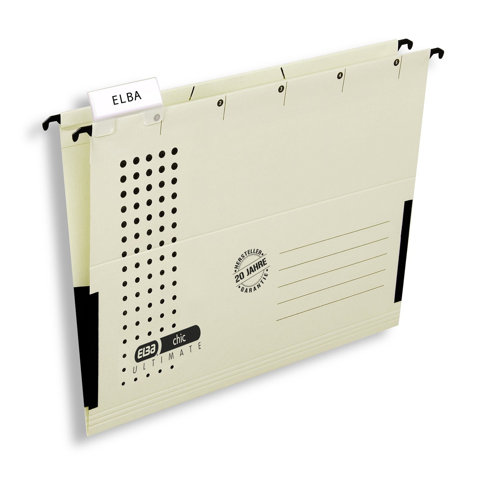 Elba Chic VE5/85803CH Suspension Files A4 RC Cardboard 230 g/m² Pack of 5 Chamoi