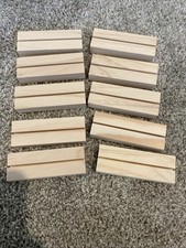 10 PCS Wood Place Card Holders,Table Number Holder, Picture Holder