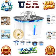 Innovation Award Winner 95oz/2.8L Pet Fountain, Automatic Cat Water Fountain ...