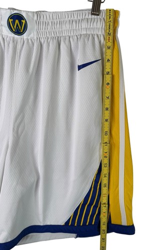 Nike Dri-Fit NBA Golden State Warriors Swingman Basketball Shorts White 42 - XL - Picture 13 of 14