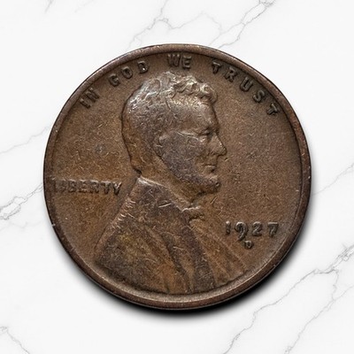 1927 D   Lincoln Wheat Cent, Penny, Free Shipping!