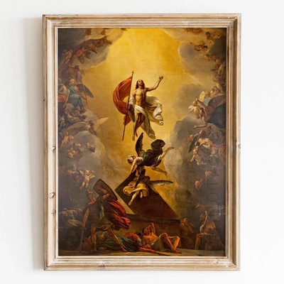 Ascension of Christ Religious Art Poster Wall Art Print Decor