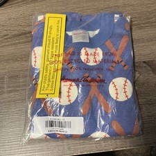 Hanna Anderson size 4 baseball And bat pajamas. Pants And shirt long sleeve