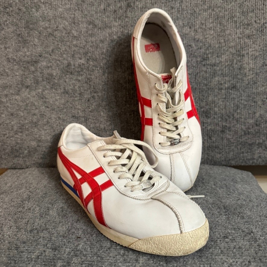Onitsuka Tiger Corsair 72 Leather Sneakers White Red Blue Low Top