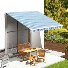 Image of Manual Retractable Awning Outdoor Garden Canopy Patio terrace Sun Shade Shelter