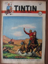 TINTIN  n° 42 (1949) couverture de Paul Cuvelier