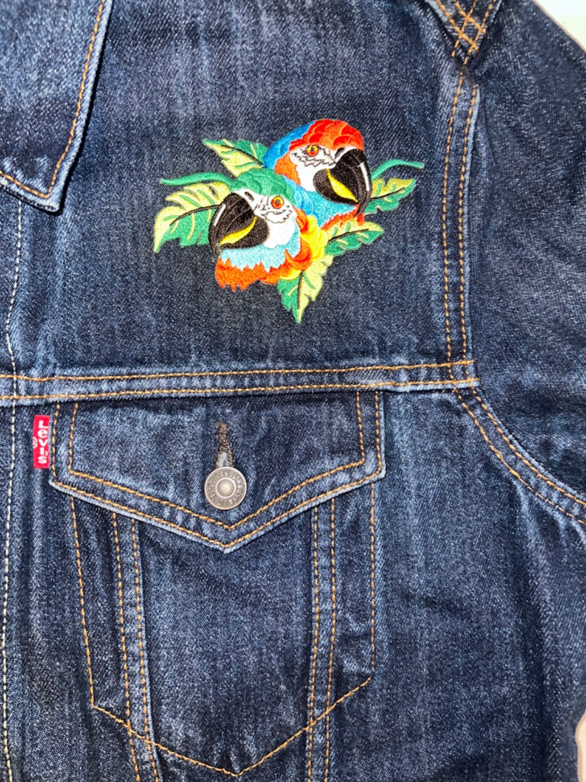 levis denim trucker jacket custom patch - image 4