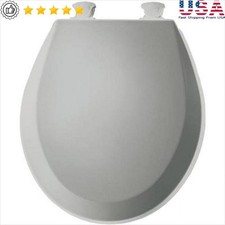 Round Toilet Seat Easy Clean Lift-Off Wood Durable STA-TITE Non-Slam System New