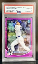 2025 Bowman Chrome Mega Box Shohei Ohtani #17 Pink Refractor /199 PSA 10 Pop 7!