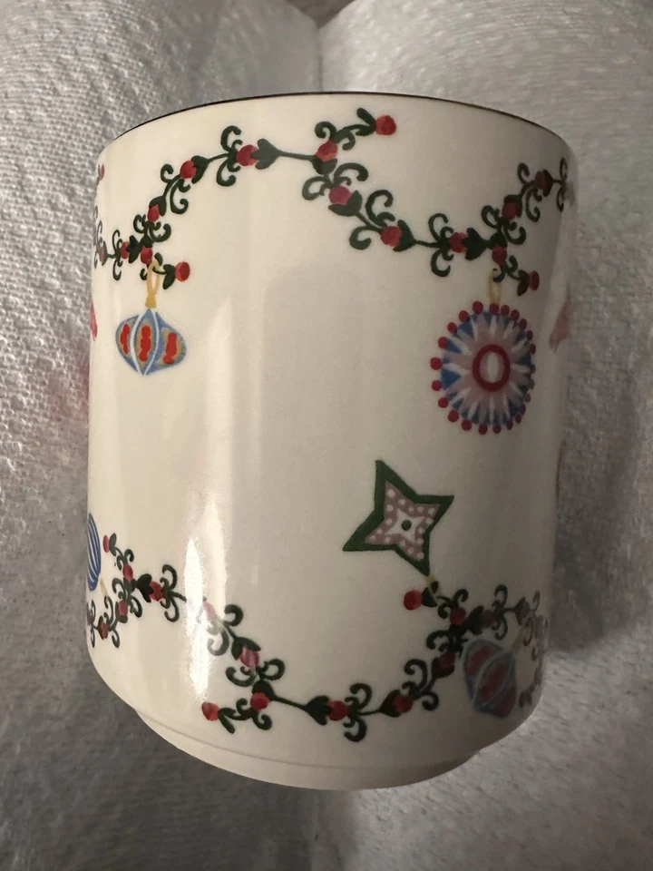 TAZA CABALLO NAVIDAD GRES ENEBRO ANTHROPOLOGIE con borde dorado y mango Foto 2 de 4