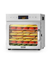 VEVOR Dörrgerät Dörrautomat 8 Tabletts Edelstahl 400W für Getrocknete Früchte