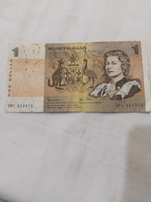 1982 $1 Johnston Stone Australian Banknote  DPL Prefix