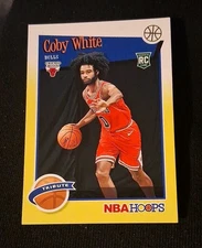 2019-20 Panini NBA Hoops Tribute Yellow Coby White #295 Rookie CHICAGO BULLS