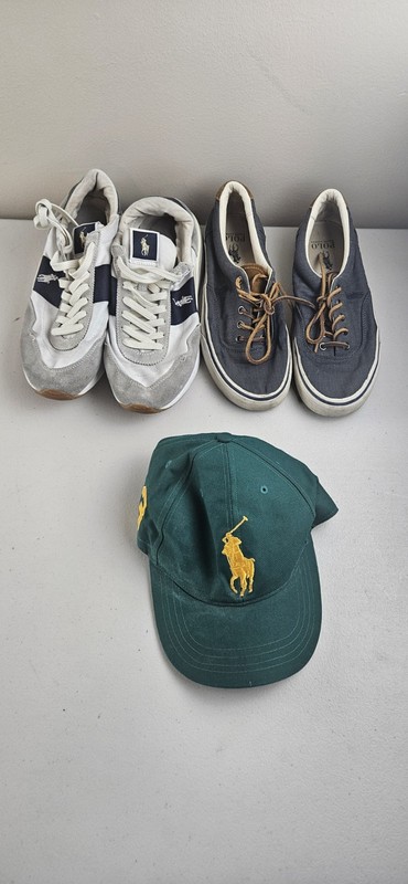 Ralph Lauren Polo Men's Cap  Boat Shoes And Sneakes Size 9